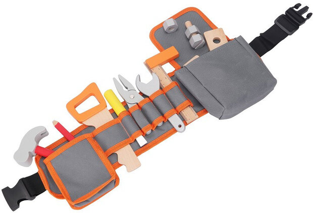 gereedschapsriem junior 48 cm oranje 18-delig
