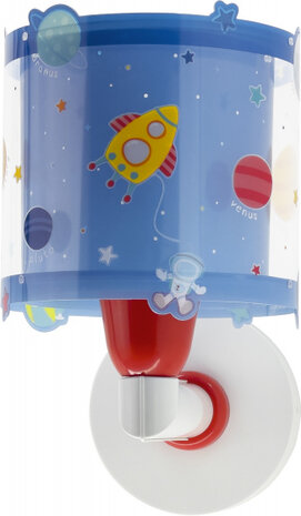 wandlamp Planets glow in the dark 20 x 24 cm E27 blauw