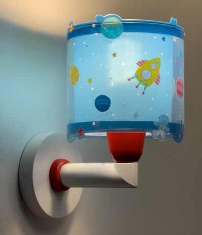 wandlamp Planets glow in the dark 20 x 24 cm E27 blauw