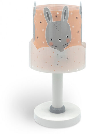 tafellamp Baby Bunny junior 30 cm E14 40W roze/grijs