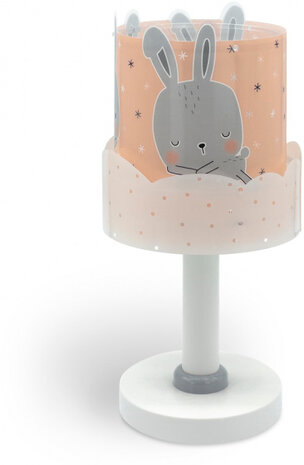 tafellamp Baby Bunny junior 30 cm E14 40W roze/grijs