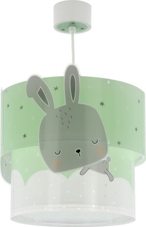 hanglamp Baby Bunny 26 x 40 cm E27 60W groen/grijs