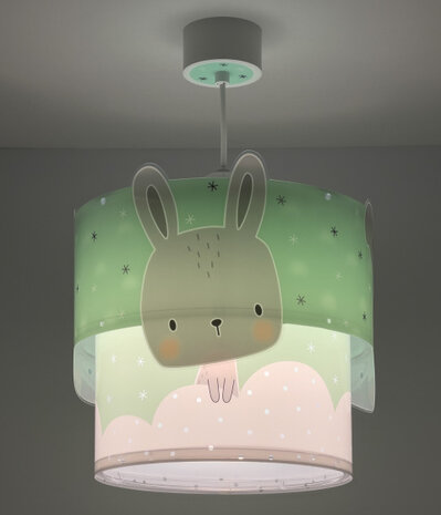 hanglamp Baby Bunny 26 x 40 cm E27 60W groen/grijs