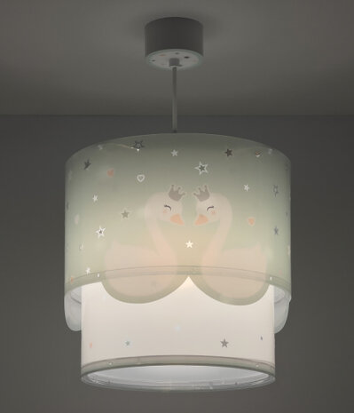 hanglamp Sweet Love 26 x 40 cm E27 60W groen/wit
