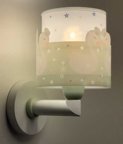 wandlamp Sweet Love 15 x 20 x 24 cm E27 60W groen/wit