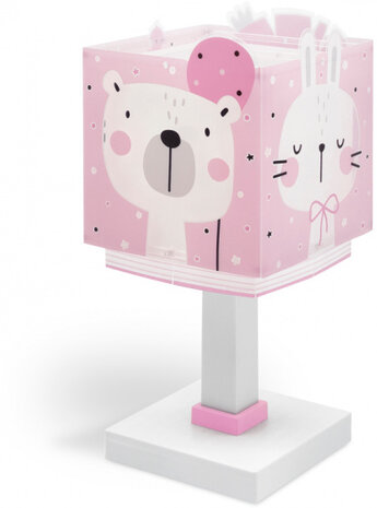tafellamp Baby Jungle 30,5 cm E14 40W roze/wit
