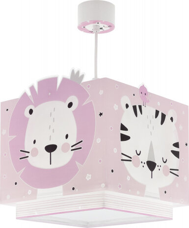 hanglamp Baby Jungle 24 x 43,5 cm E27 60W roze/wit