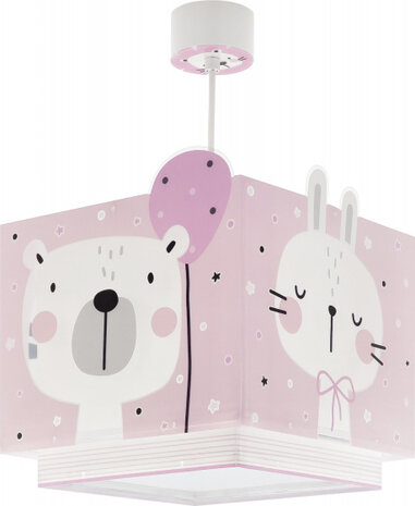 hanglamp Baby Jungle 24 x 43,5 cm E27 60W roze/wit