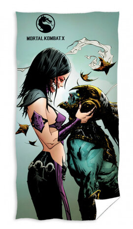 badlaken Mortal Kombat 70 x 140 cm katoen roze