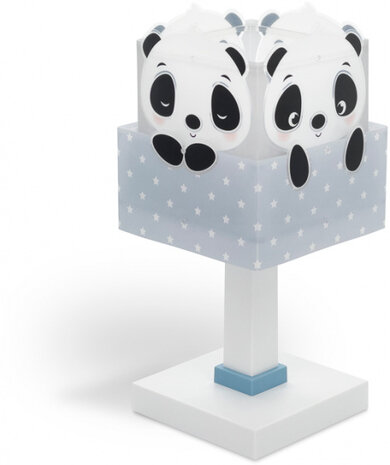 tafellamp Panda junior 30,5 cm E14 40W blauw/wit