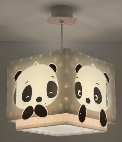 hanglamp Panda junior 24 x 43,5 cm E27 60W roze/wit