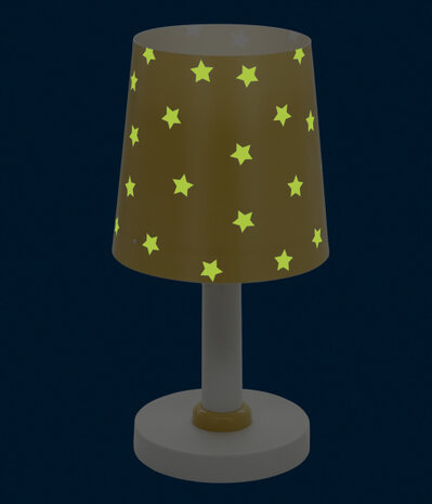tafellamp Star Light junior 30 cm E14 40W geel/wit