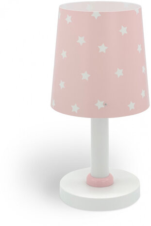 tafellamp Star Light junior 30 cm E14 40W roze/wit