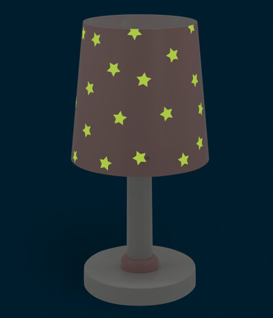 tafellamp Star Light junior 30 cm E14 40W roze/wit