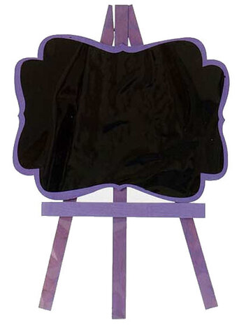 krijtbord inklapbaar junior 21 x 28,5 cm hout paars/zwart