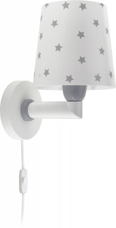 wandlamp Star Light 15 x 20 x 24 cm E27 60W zilver/wit