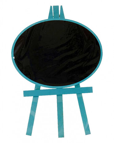 mini-krijtbord junior 21 x 28,5 cm inklapbaar hout blauw