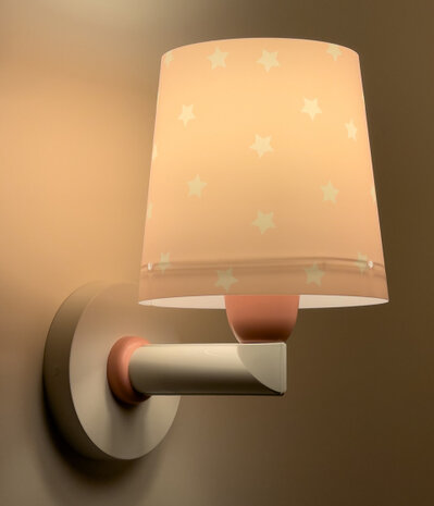 wandlamp Star Light 15 x 20 x 24 cm E27 60W roze/wit