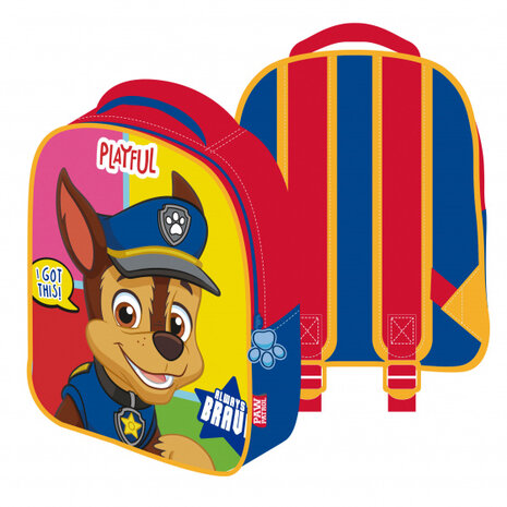 rugzak Paw Patrol 3D 26 x 32 cm polyester rood