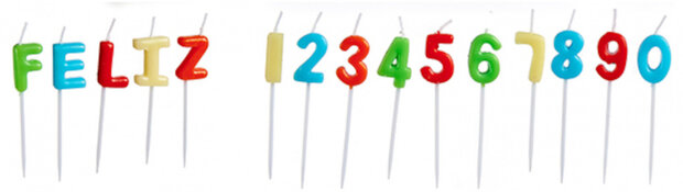 verjaardagskaarsjes junior 12 cm wax 15-delig