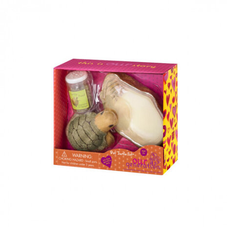 speelset Pet Turtle junior pluche bruin 3-delig