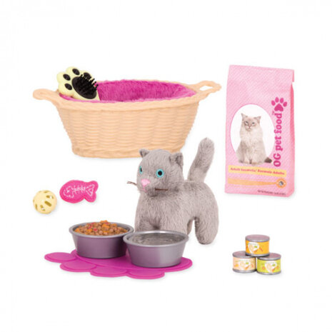speelset Cat pluche roze pluche 13-delig