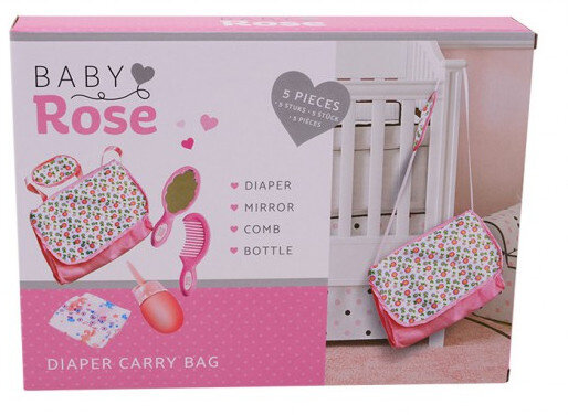 luiertas poppen meisjes polyester roze 5-delig