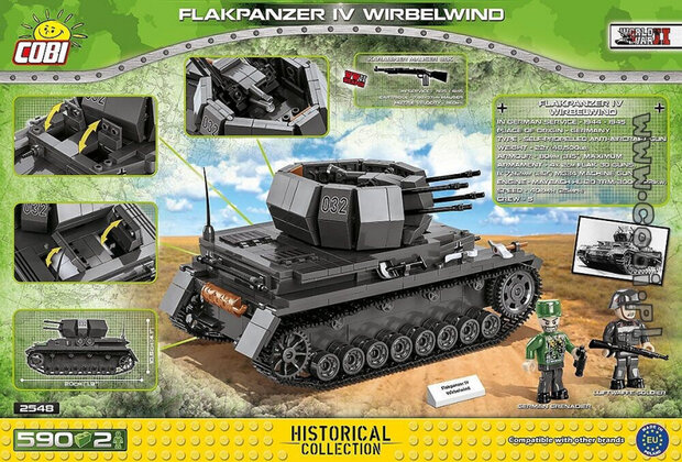 bouwpakket Flakpanzer IV Wirbelwind 590-delig (2548)