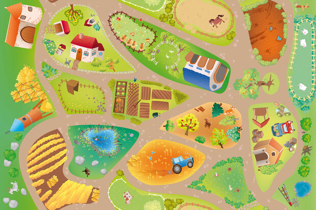 speelmat Farm Roll Over junior 100 x 150 cm PVC