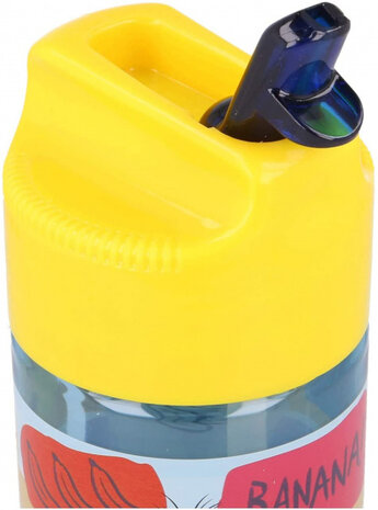 drinkfles Minions junior 430 ml 18 cm tritan geel/blauw