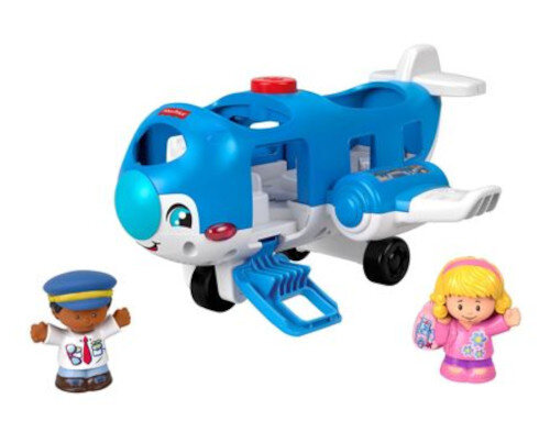 speelgoedvliegtuig Little People 35 x 20 cm blauw