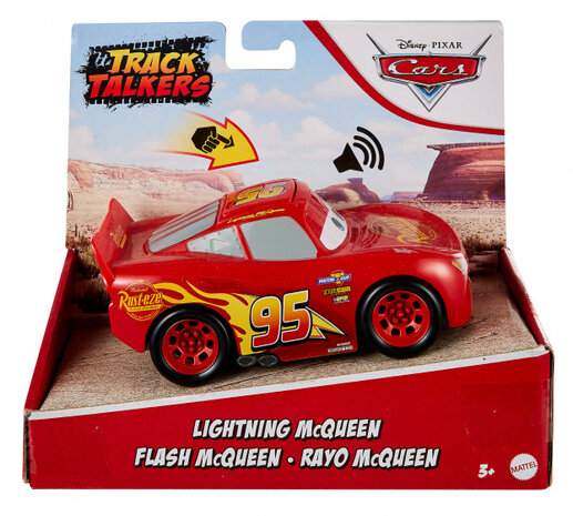 auto McQueen Track Talkers junior 14 cm rood