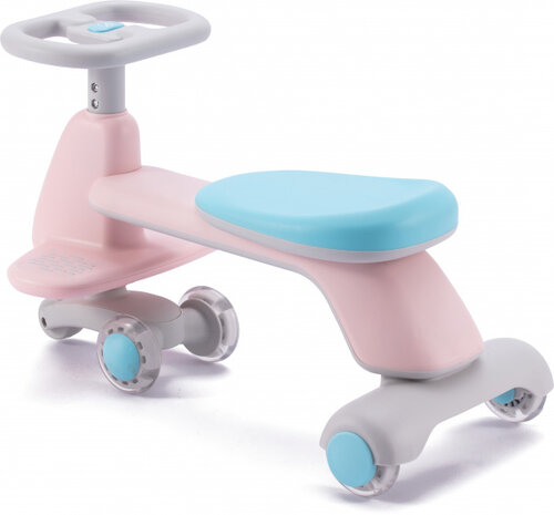 Shuttle Now loopauto junior roze/blauw