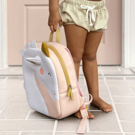 rugzak Swimtime meisjes 25 x 30 cm neopreen wit/roze