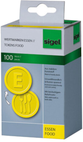 waardemunten eten 25 mm geel 100 stuks