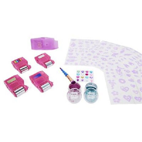 tattooset Shimmer Me meisjes folie roze 14-delig