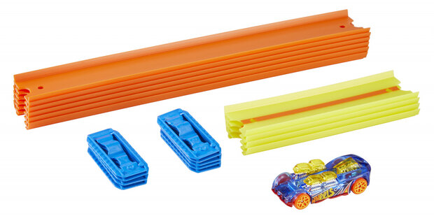 Lanceerbaan Track Builder jongens oranje/geel/blauw 20-delig