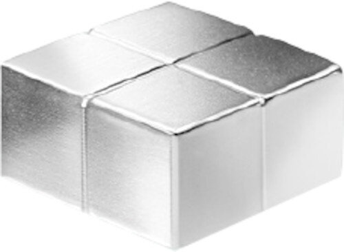 magneten voor glasbord 2 x 1 cm neodymium zilver