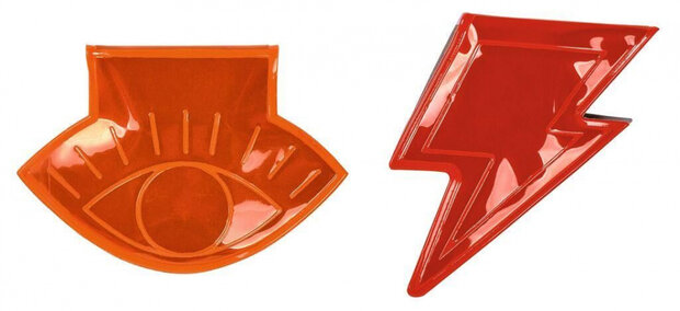 magneetclips led 6 x 6 cm oranje/rood 2 stuks