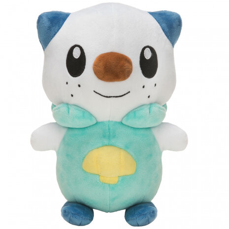 knuffel Oshawott junior 20 cm pluche groen/wit