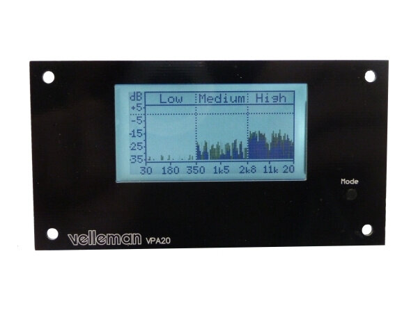 soldeerkit audioanalyser 12VDC 98 x 51 mm staal zwart
