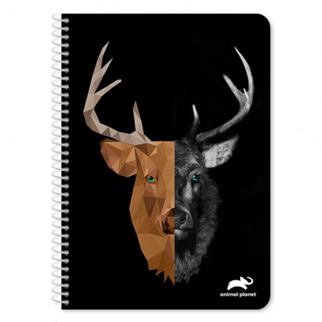 notitieboek Spiral eland 25 x 17 cm 60 pagina&#039;s
