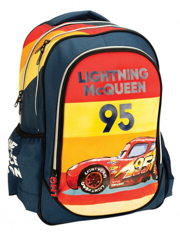 rugzak Cars junior 30 liter polyester donkerblauw/rood