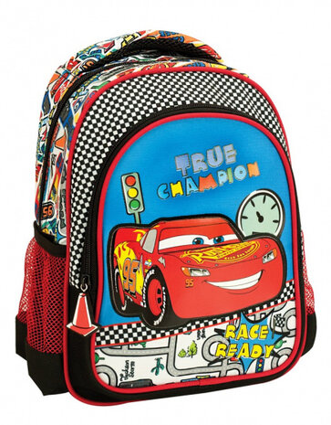 rugzak Cars junior 8,5 liter polyester rood/zwart/wit