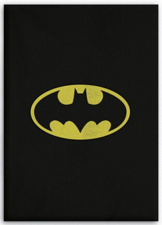 fleecedeken Batman junior 100 x 140 cm zwart/geel