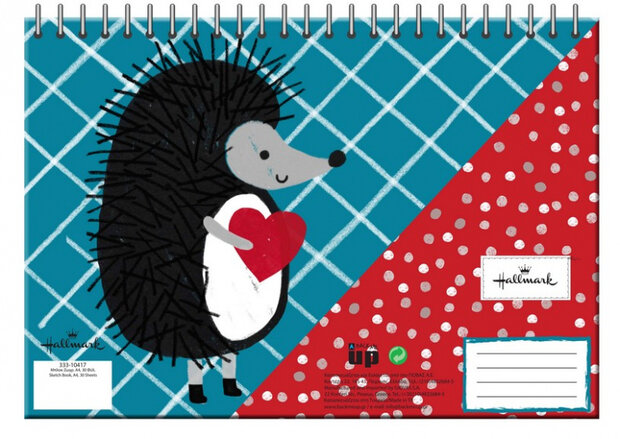 schilderblok egel spiraal 23 x 33 cm&nbsp;wit 30 vel