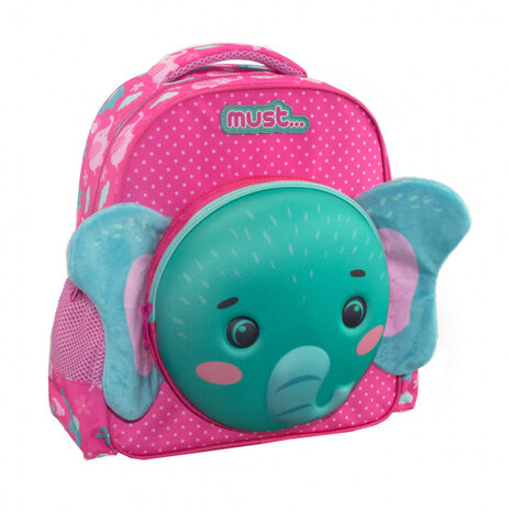rugzak olifant meisjes 8 liter polyester roze/blauw