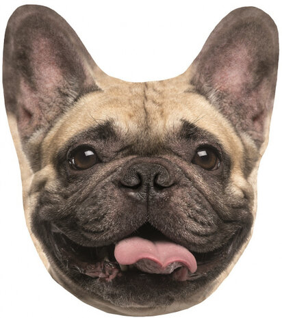 sierkussen hond junior 40 x 40 cm polyester bruin