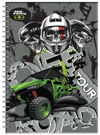 notitieboek B5 softcover grijs/groen 70 pagina&#039;s