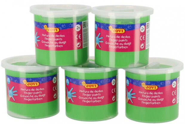 vingerverf 125 ml groen 5 stuks